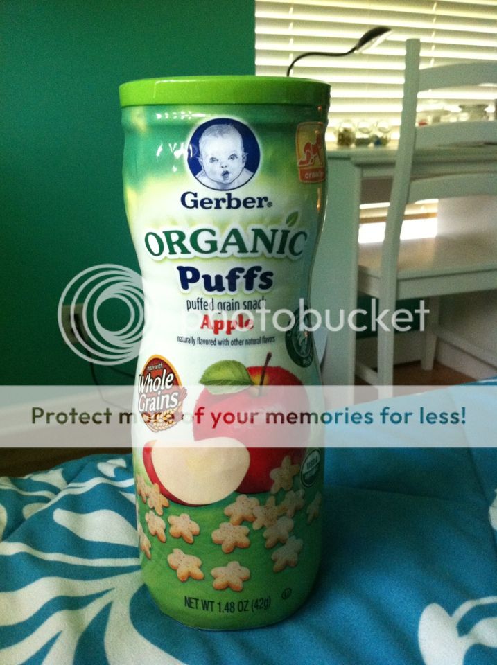 gerber organic puffs apple