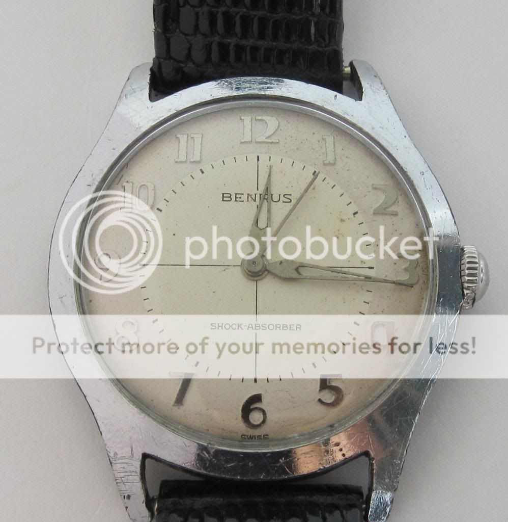 benrus 17 jewels mens wrist watch model# dr29 swiss